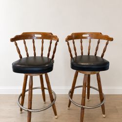 2 Mid Century Counter Chairs