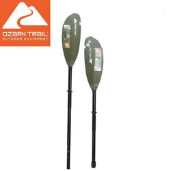 Ozark Trail Adjustable Aluminum Fishing Kayak Paddle, 86.6" - 90.6", Green