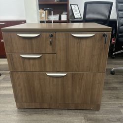 4 Drawer BBF File Cabinet Walnut 