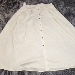 Aline midi off-white skirt