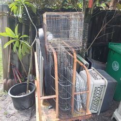  dog cages and bird cages $10 each or take all $40