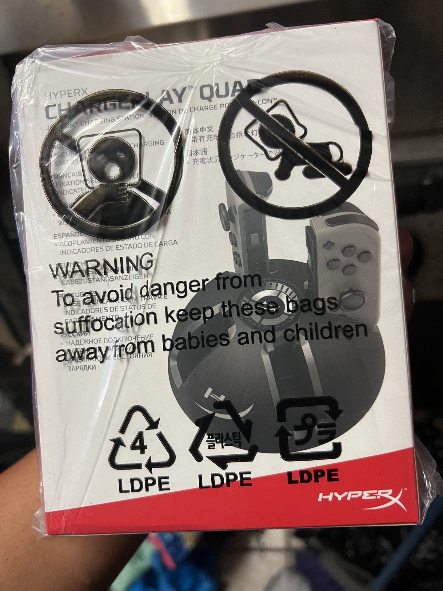 HYPERX CHARGEPLAY QUAD JOY-CON CONTROLLER CHARGER FOR NINTENDO SWITCH - GREY