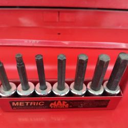 MAC Tools 3/8" Drive 7pc Metric Hex/Allen Socket Driver Set W/Tray XT8Y NICE