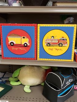 Wall decor primary colors embroidered