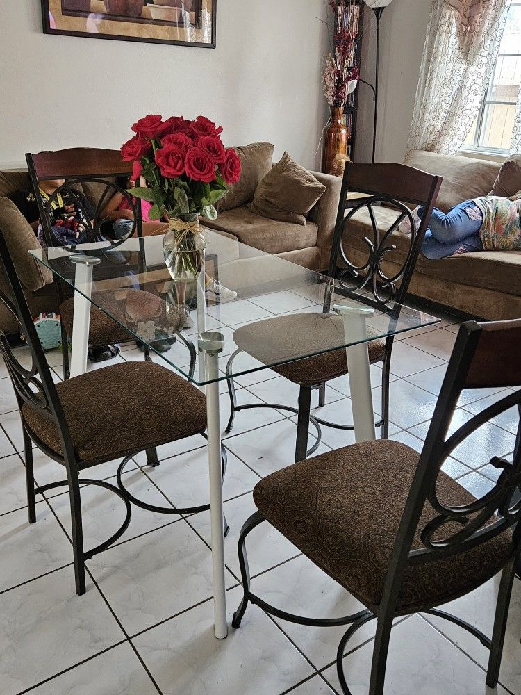 Glass Dinner Table Set Comedor De Vidrio