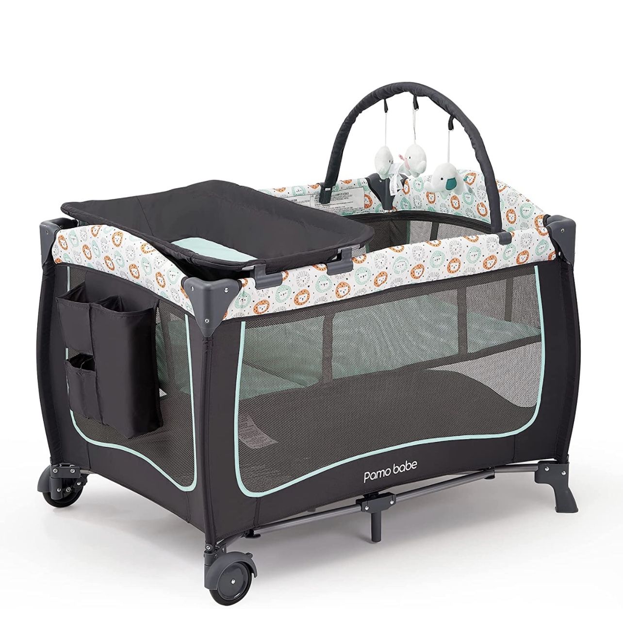 Pamo Babe Portable Crib for Baby Nursery Center Playard Baby