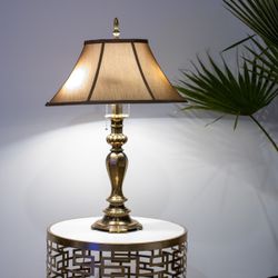 Vintage Double Bulb Brass Lamp