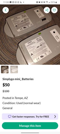 Phillips SIMPLYGO BATTERIES