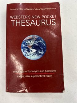 Webster's New Pocket Thesaurus Paperback