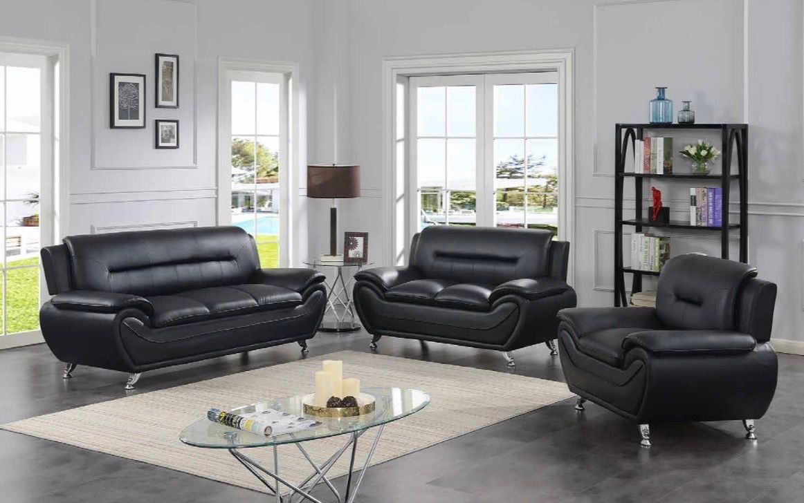 Black Elegance Deal – Sofa & Loveseat ONLY $799!