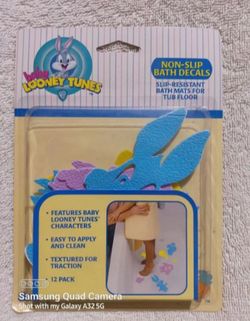 Vintage Looney tunes baby non slip bath decals