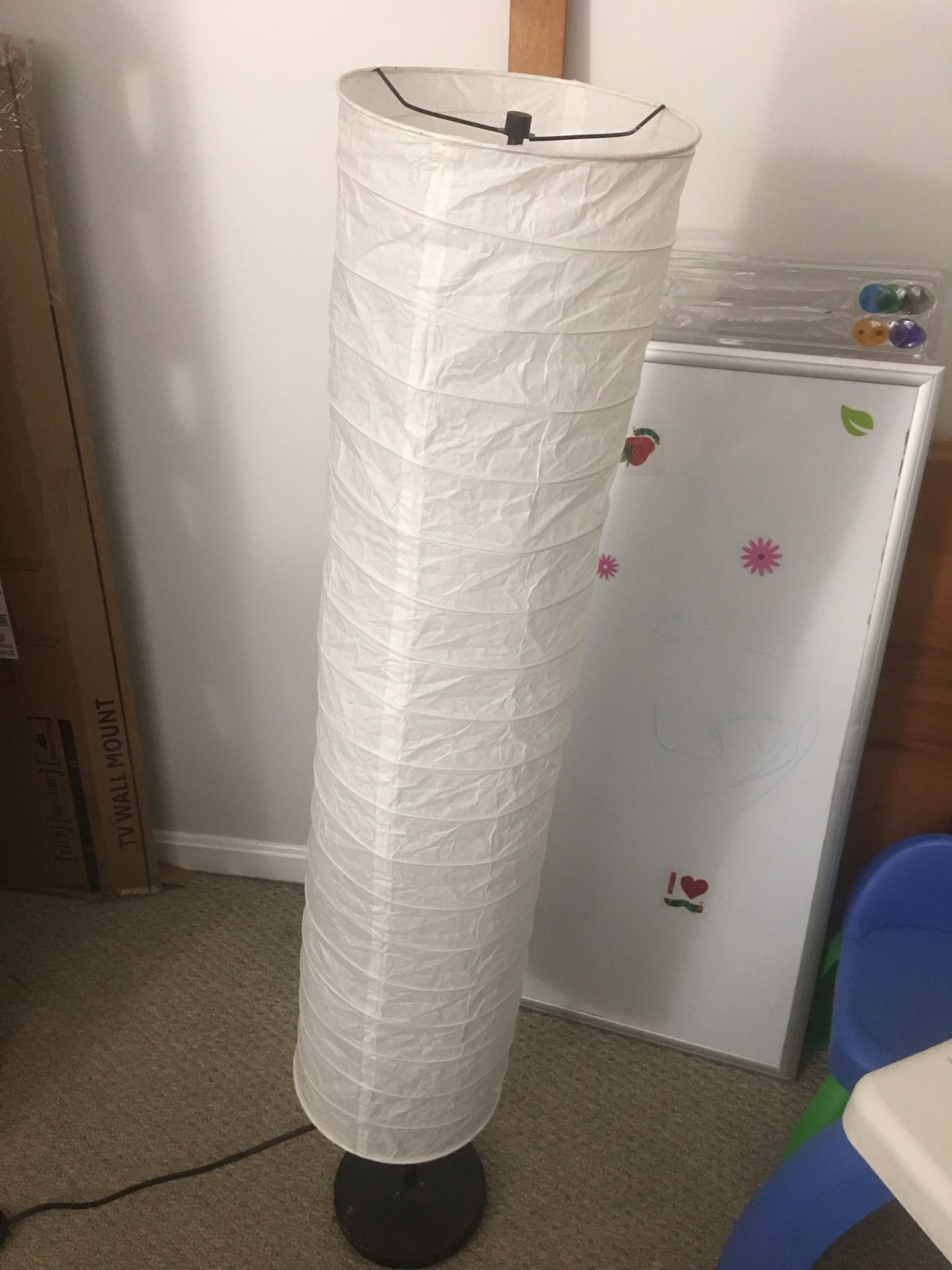 IKEA floor lamp with paper shade