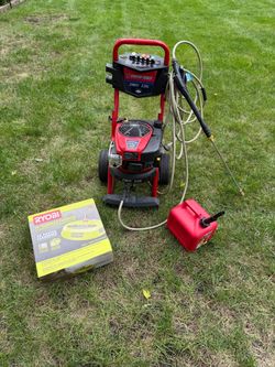 Troy-Bilt 2700 PSI Gas Pressure Washer + Ryobi Surface Cleaner & Extras