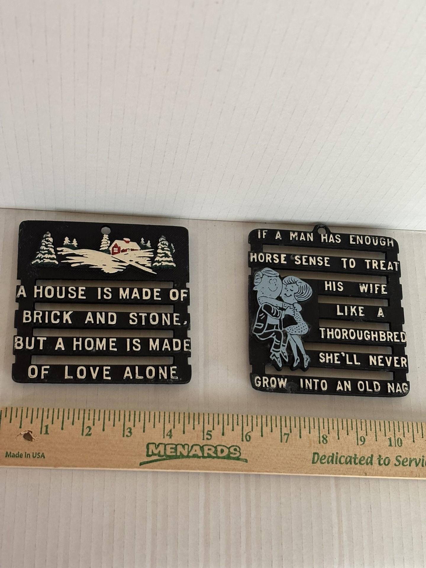 VINTAGE METAL TRIVETS