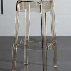 4 Acrylic Bar Stools - Amber 