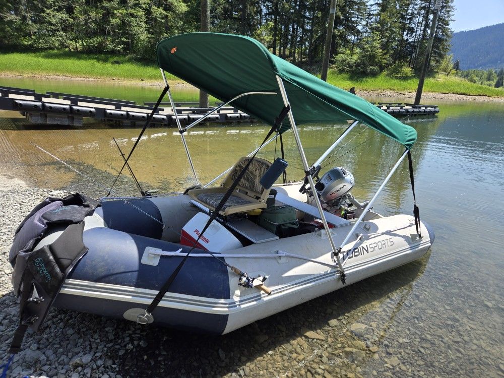 Inflatable Boat With Motor And Accessories