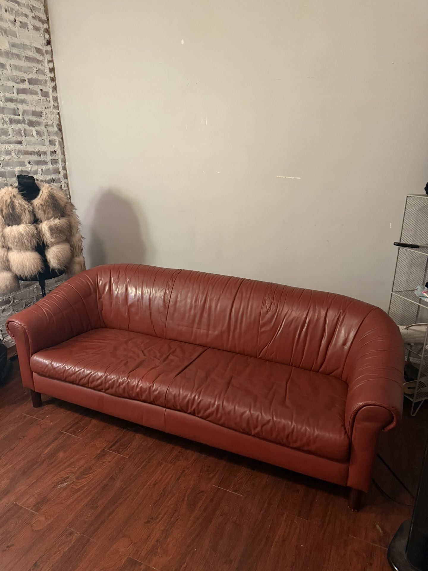 Genuine Leather Sienna Brown Couch