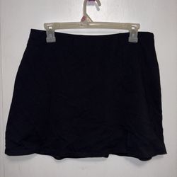 Black Mini Skirt With Side Slit 