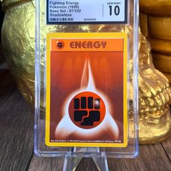 POKÉMON CARD FIGHTING ENERGY BASE SET SHADOWLESS - CGC - GEM MINT 10
