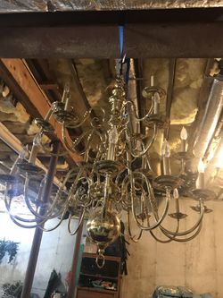 Brass Chandelier 