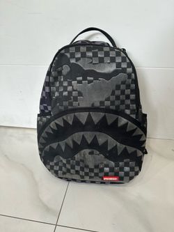 Sprayground Shark Backpack - Black Checkered Camo - $35