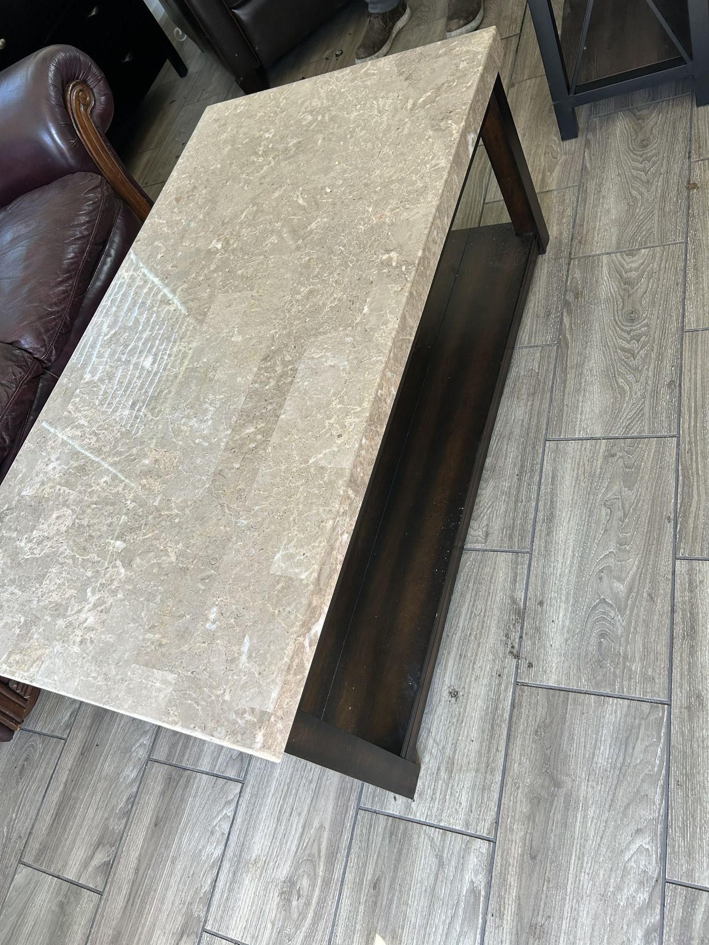 Granite Coffee Table and Couch Side Table Combo 