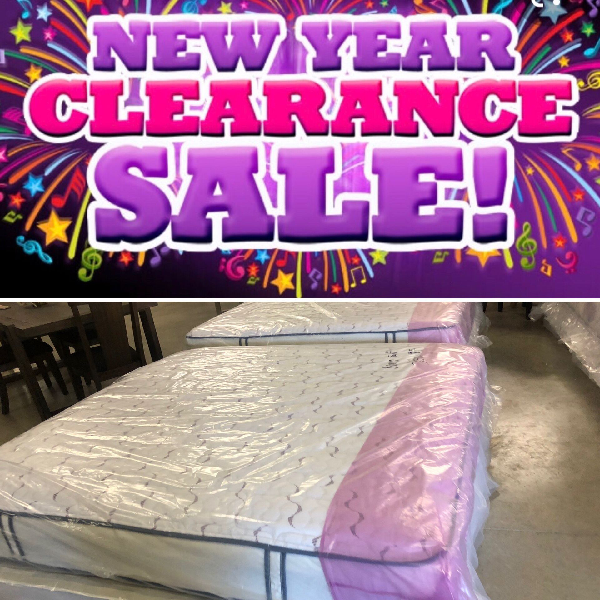 Big sale furniture. 12/26 /19. To 12/31/19. Mattress king size only $350.95. Twin size $169. Queen $250