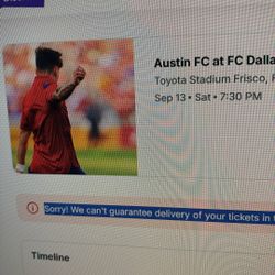 FC Dallas - Austin. FC  9/13 - 1 Supporter Ticket