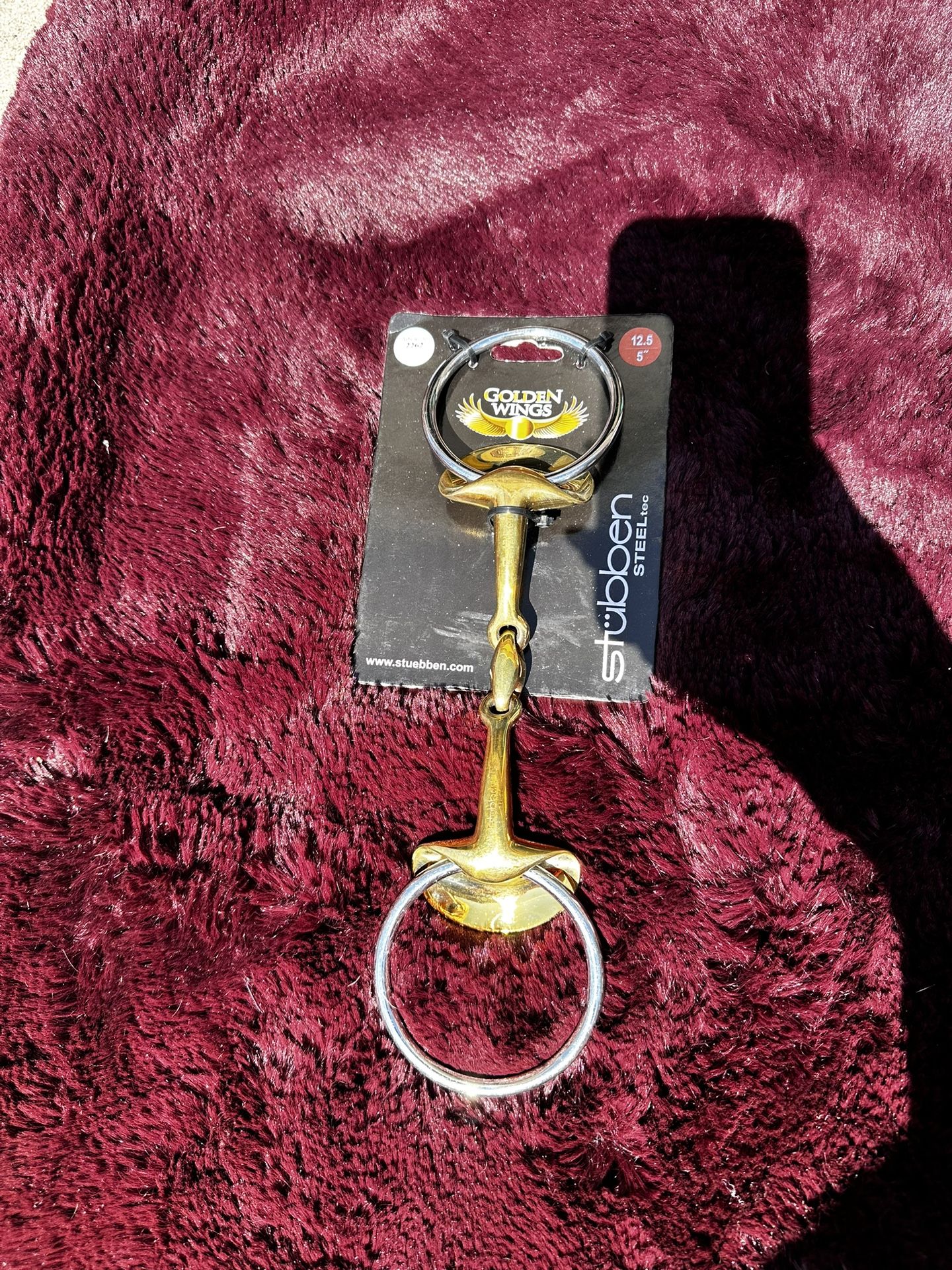 Golden Wings Snaffle Bit Double Broken