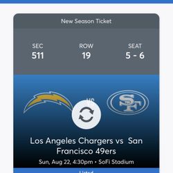 49ers Vs Chargers Preseason Game