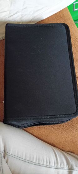Black Zippered Fabric Organizer Case  gel pens