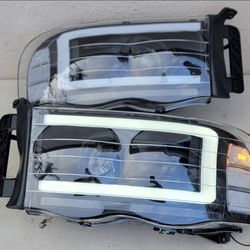 02-05 Dodge Ram LED DRL Projector Headlights Luces Micas Calaveras Faros Faroles Focos Headlamps