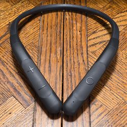 LG TONE NP3 Bluetooth NeckbandHeadphones Retractable Earbuds - Gray