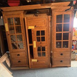 Antique 3 Piece Entertainment Center 