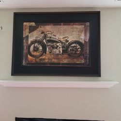 Motorcycle Painting With Frame