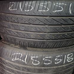 Pair Of 2 Tires 215/55/18 Bridgestone 
