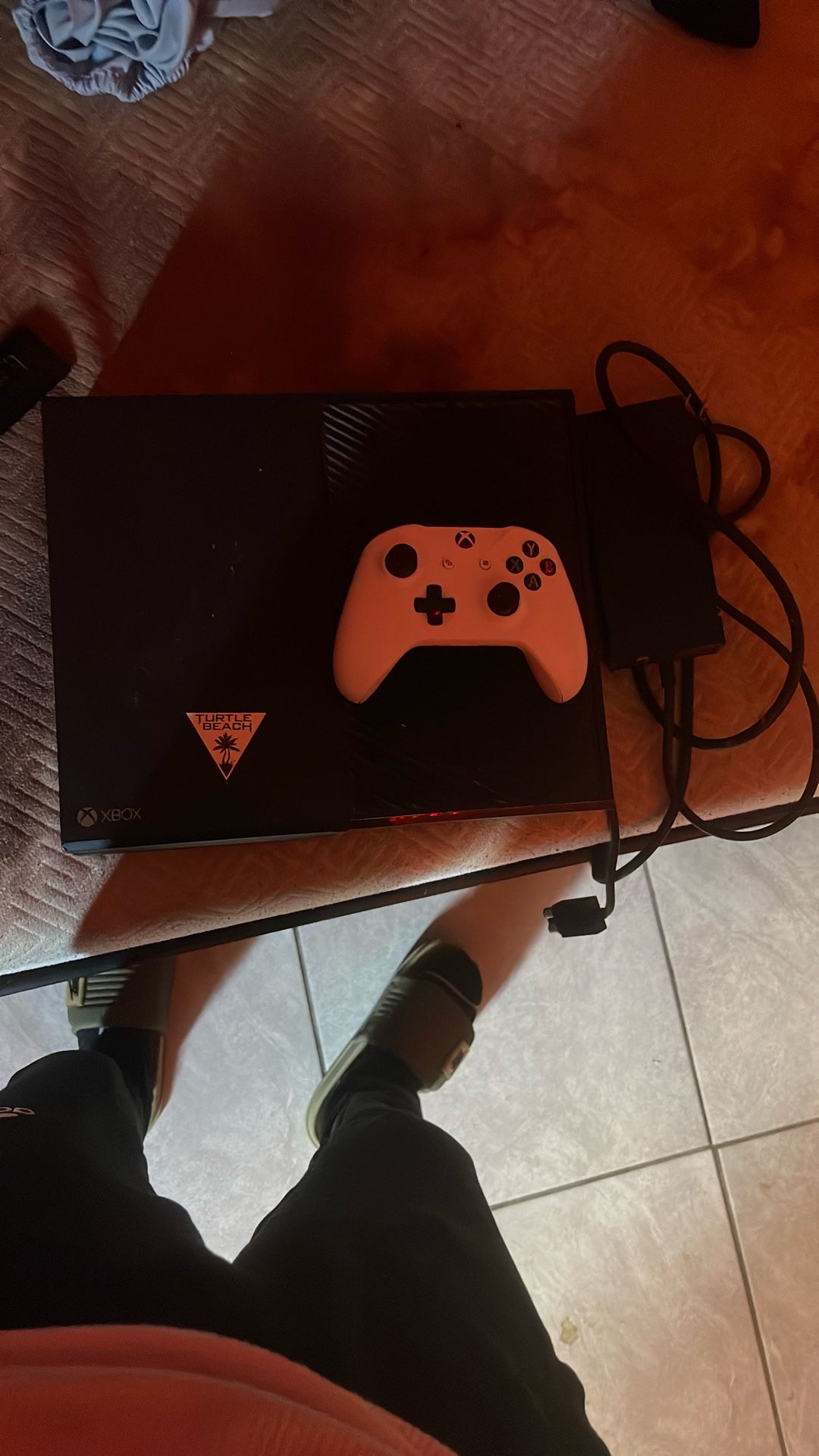 Xbox 1 Black with Wires