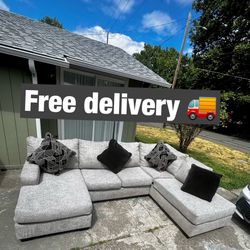 3 Piece U Shape Sectional Couch - Ashley Furniture 
