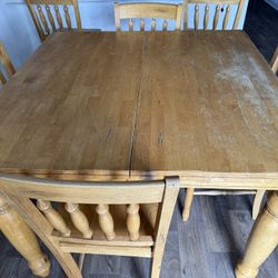 Tall Kitchen Table & 6 Chairs