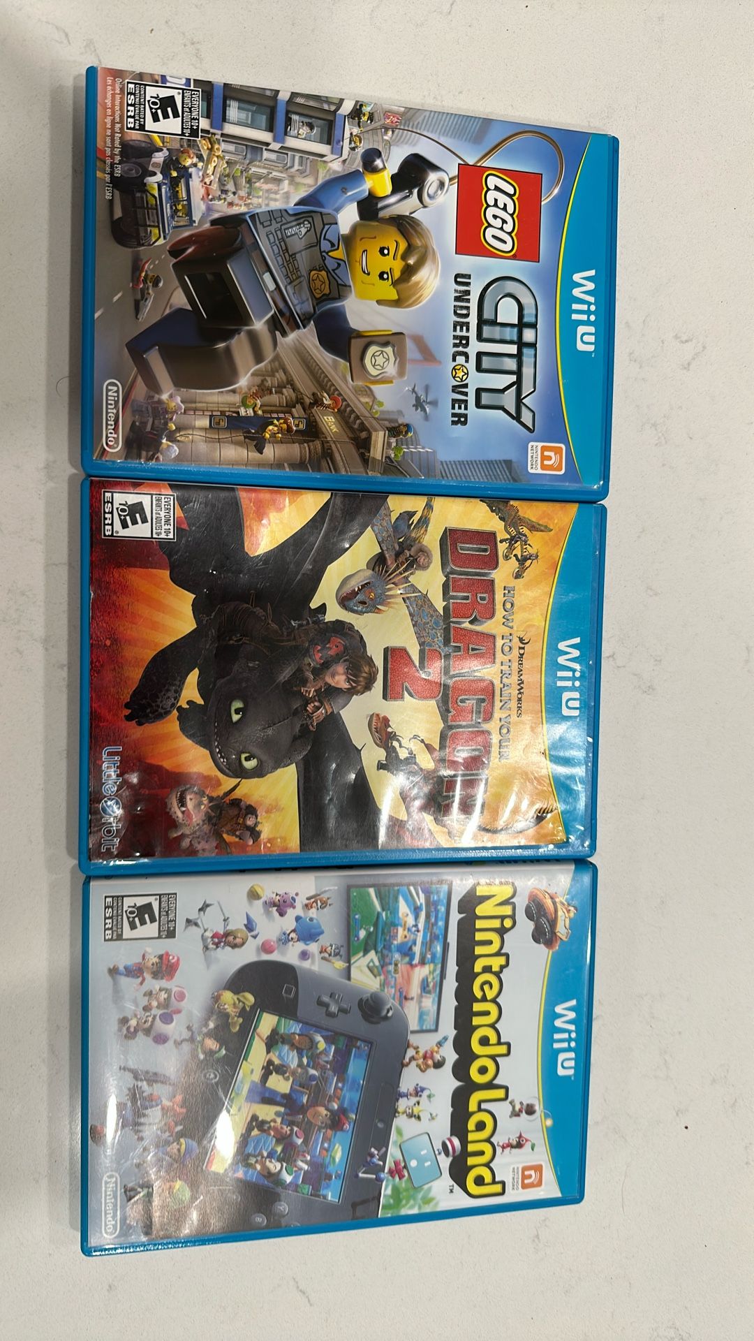 Wii U Games Lego City Undercover, Nintendo land, How To Train Your Dragon 2