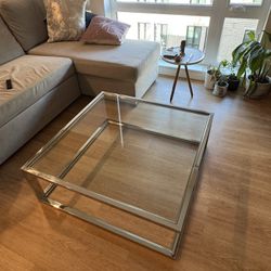 Silver glass Table