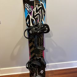 159cm rossignol snowboard with burton cartel bindings