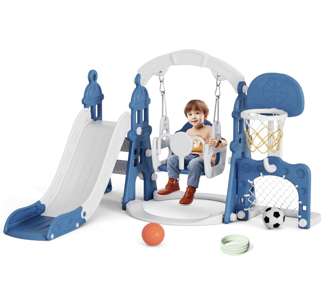 Toddler Kids Swing and Slide Set Play zone