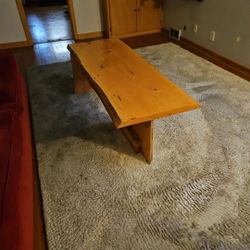 6ft. Cherry Oak Live Edge Coffee Table. 