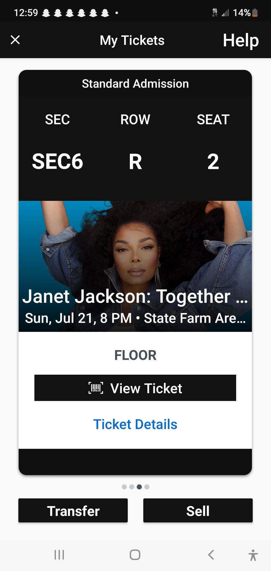 Janet Jackson 2 Tickets
