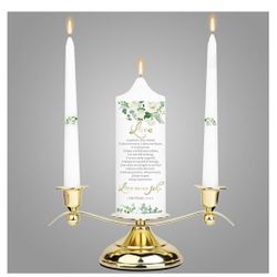 Unity Candle Holder Wedding Silver 