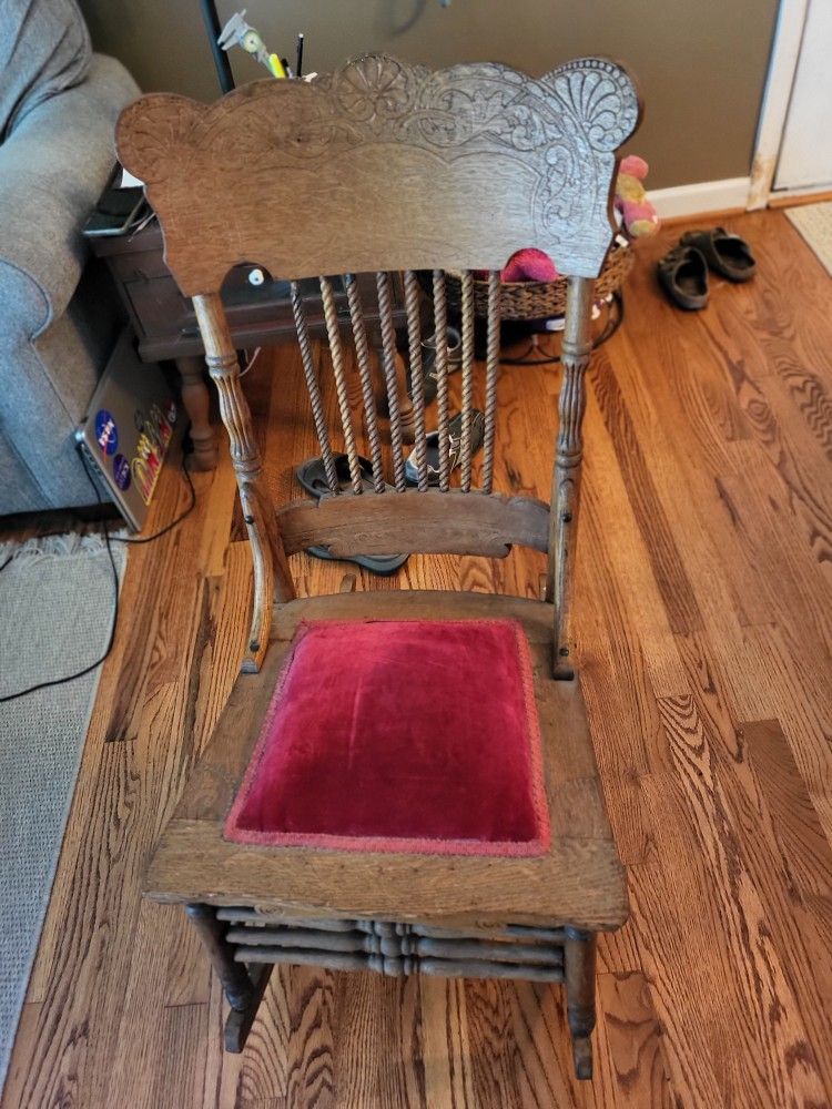 Antique Oak Rocking Chair