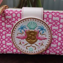 Pink Loungefly Barbie The Movie wallet.