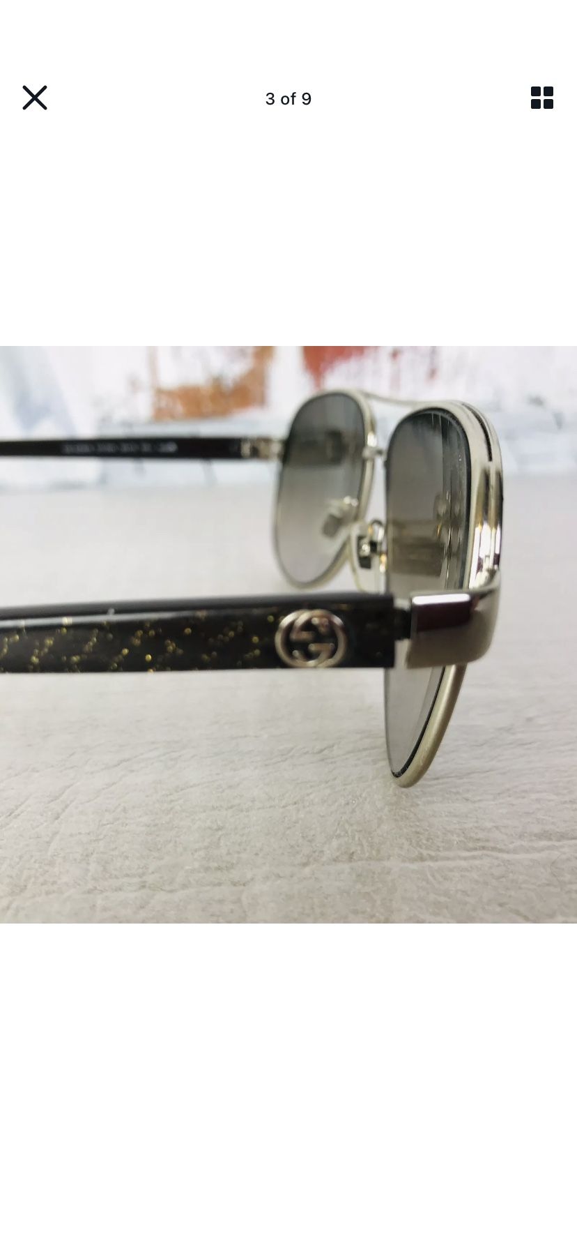 GUCCI GG4239/S DYZHA 58mm Brown Pilot Aviator Sunglasses