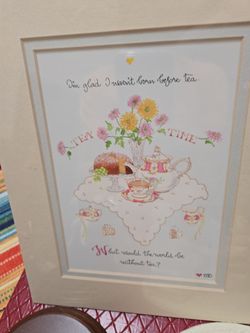 Beautiful  tea time set  grandma  bear serving tea to grandma kids